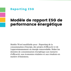 Modèle de rapport ESG de performance énergétique