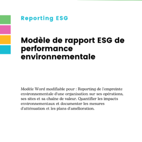 Modèle de rapport ESG de performance environnementale