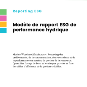 Modèle de rapport ESG de performance hydrique