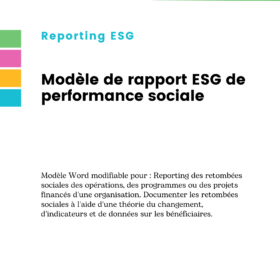 Modèle de rapport ESG de performance sociale