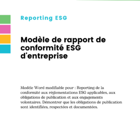 Modèle de rapport de conformité ESG d'entreprise
