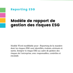 Modèle de rapport de gestion des risques ESG