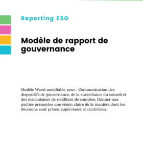 Modèle de rapport de gouvernance