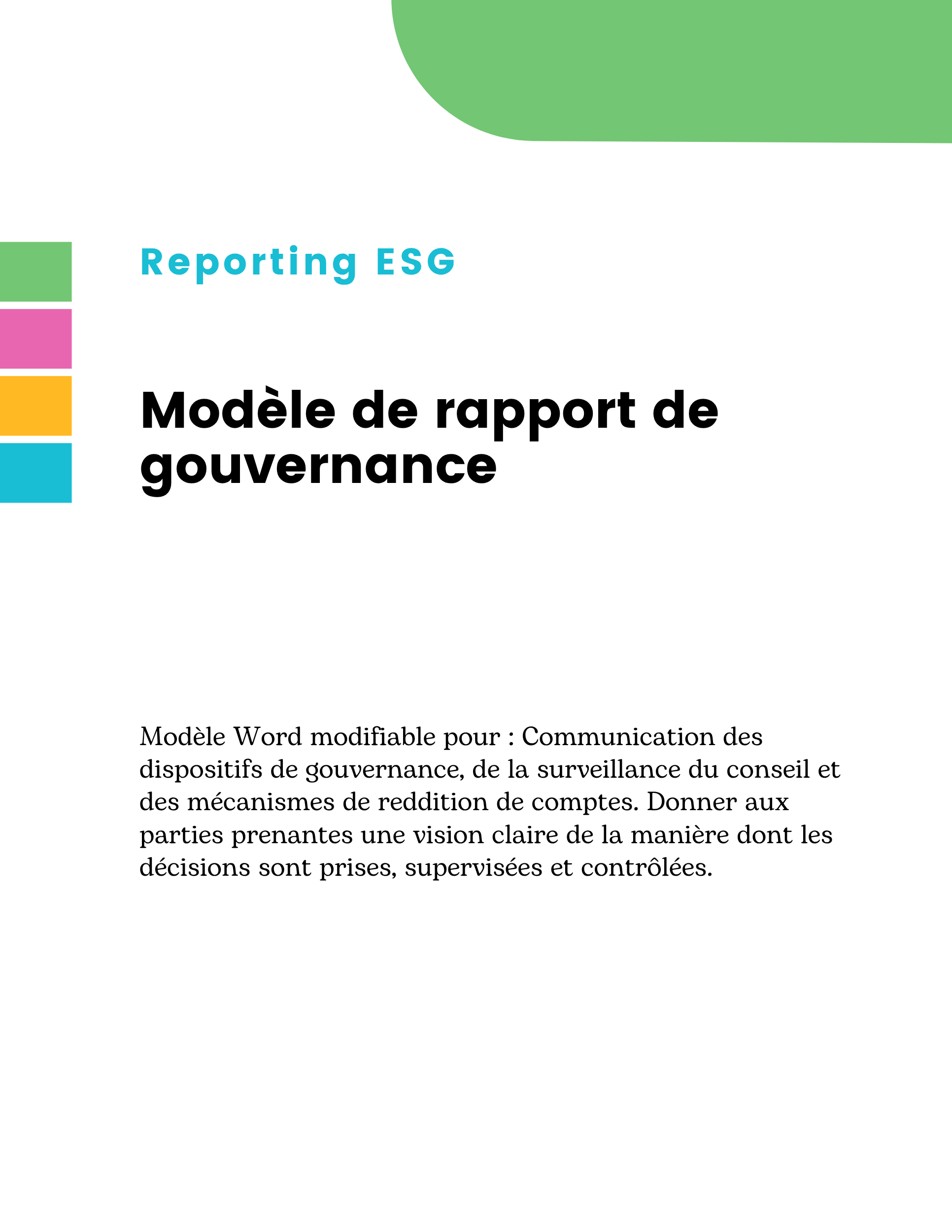 Modèle de rapport de gouvernance