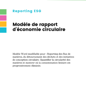 Modèle de rapport d'économie circulaire