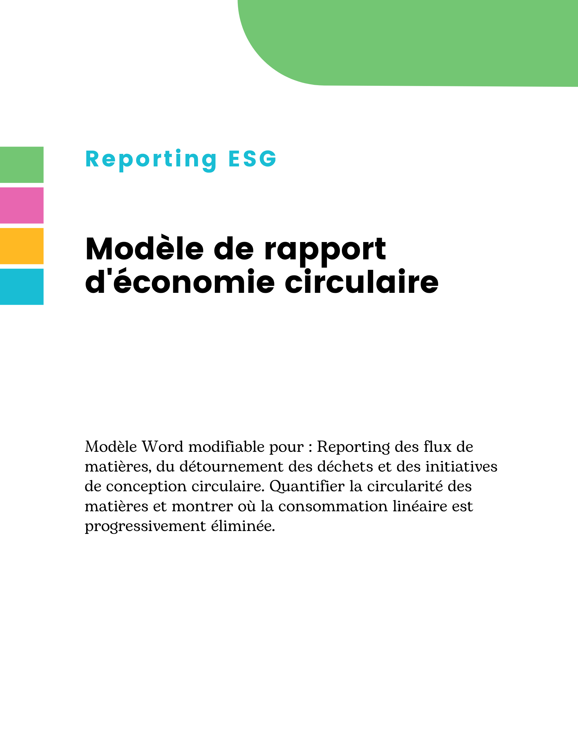 Modèle de rapport d'économie circulaire