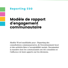 Modèle de rapport d'engagement communautaire
