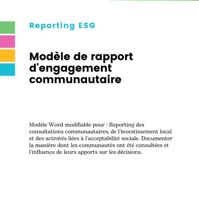 Modèle de rapport d'engagement communautaire