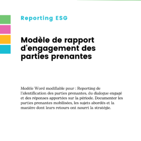 Modèle de rapport d'engagement des parties prenantes