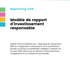Modèle de rapport d'investissement responsable