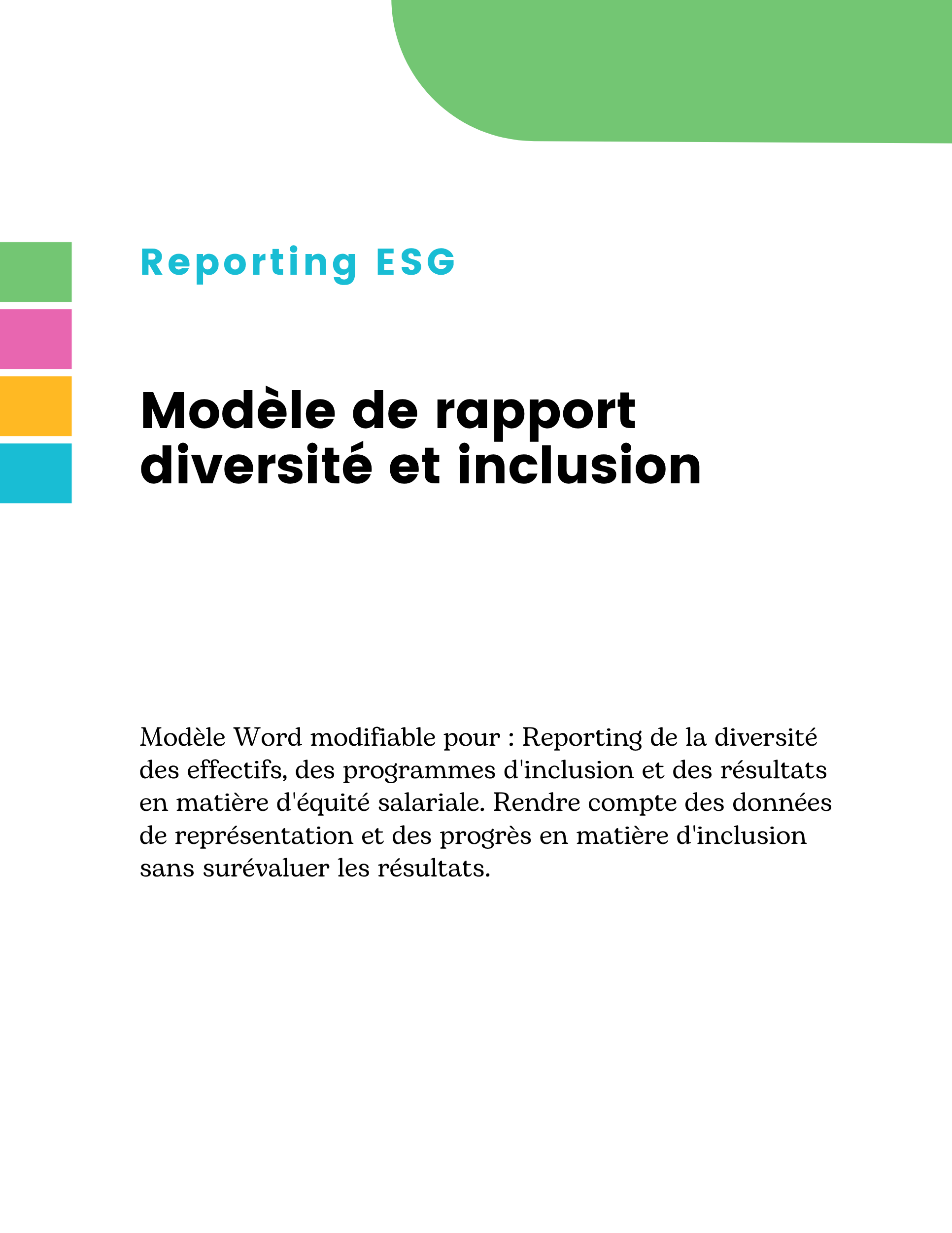 Modèle de rapport diversité et inclusion