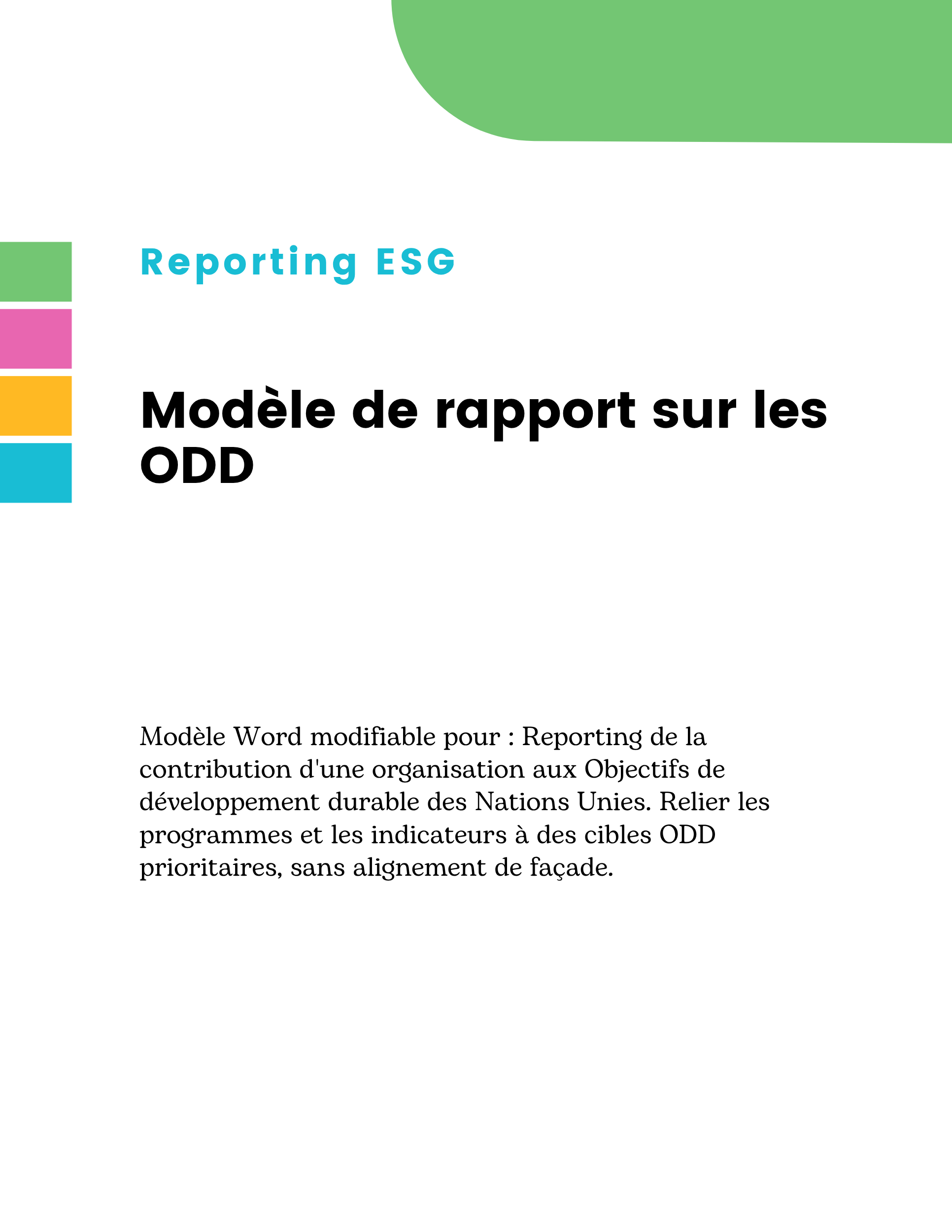 Modèle de rapport sur les ODD
