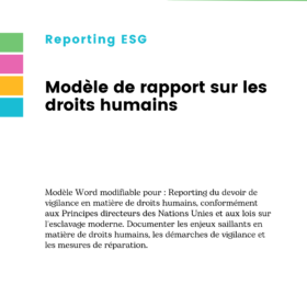Modèle de rapport sur les droits humains