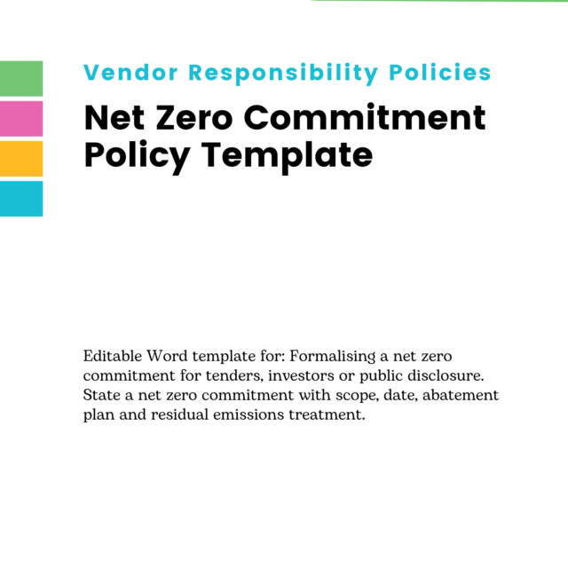 Net Zero Commitment Policy Template
