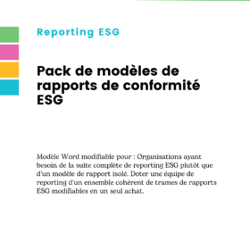 Pack de modèles de rapports de conformité ESG