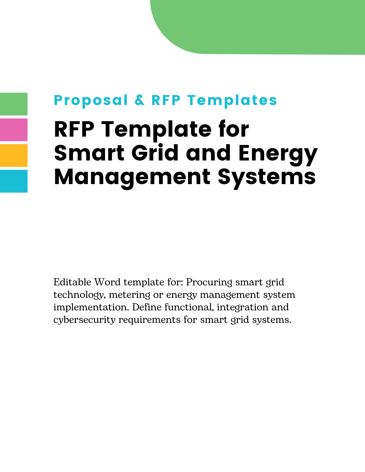 RFP Template for Smart Grid and Energy Management Systems