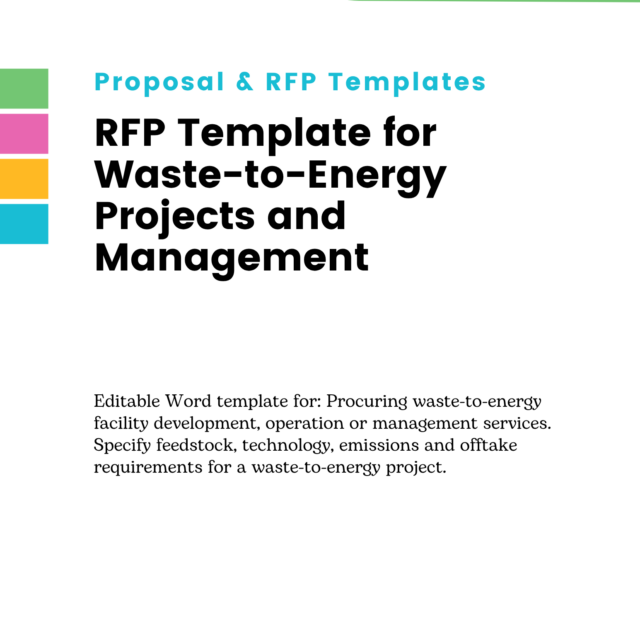 RFP Template for Waste-to-Energy Projects and Management