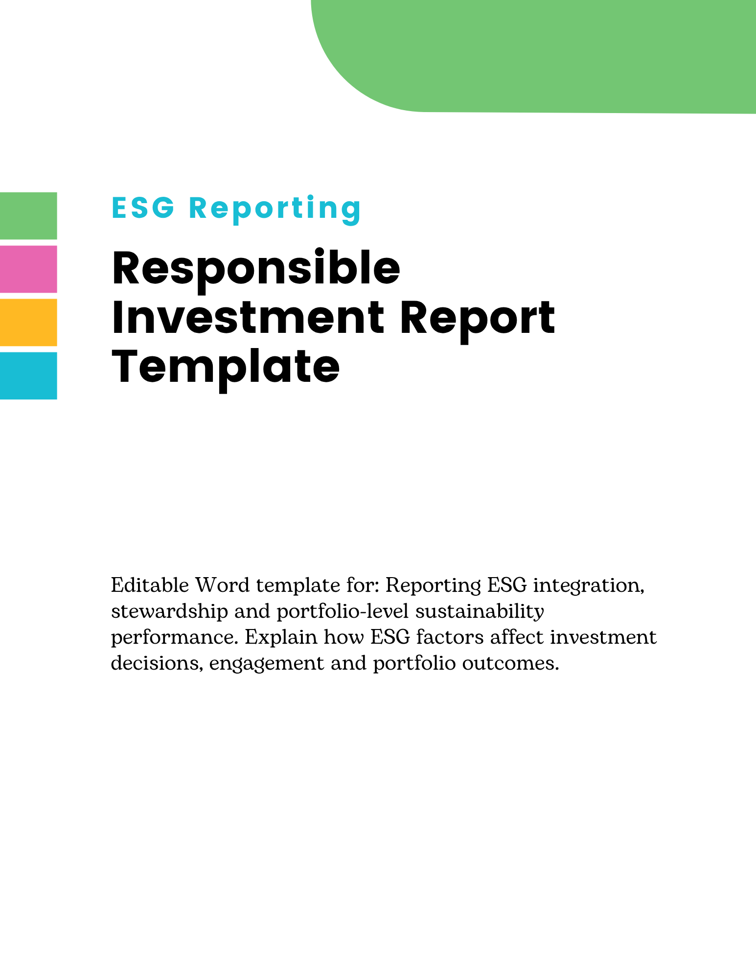 Responsible Investment Report Template