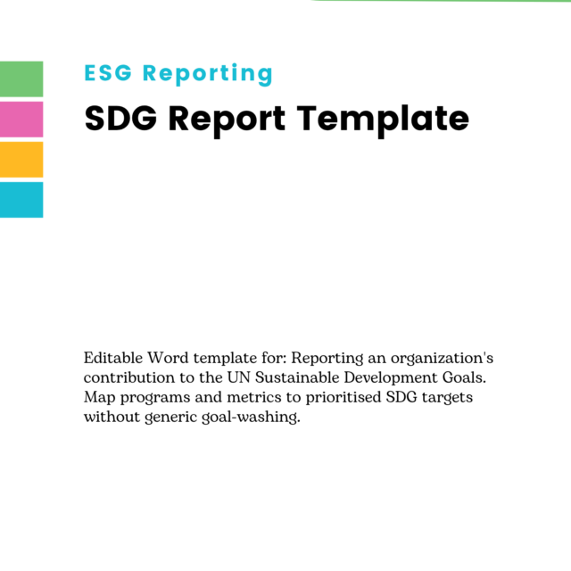 SDG Report Template