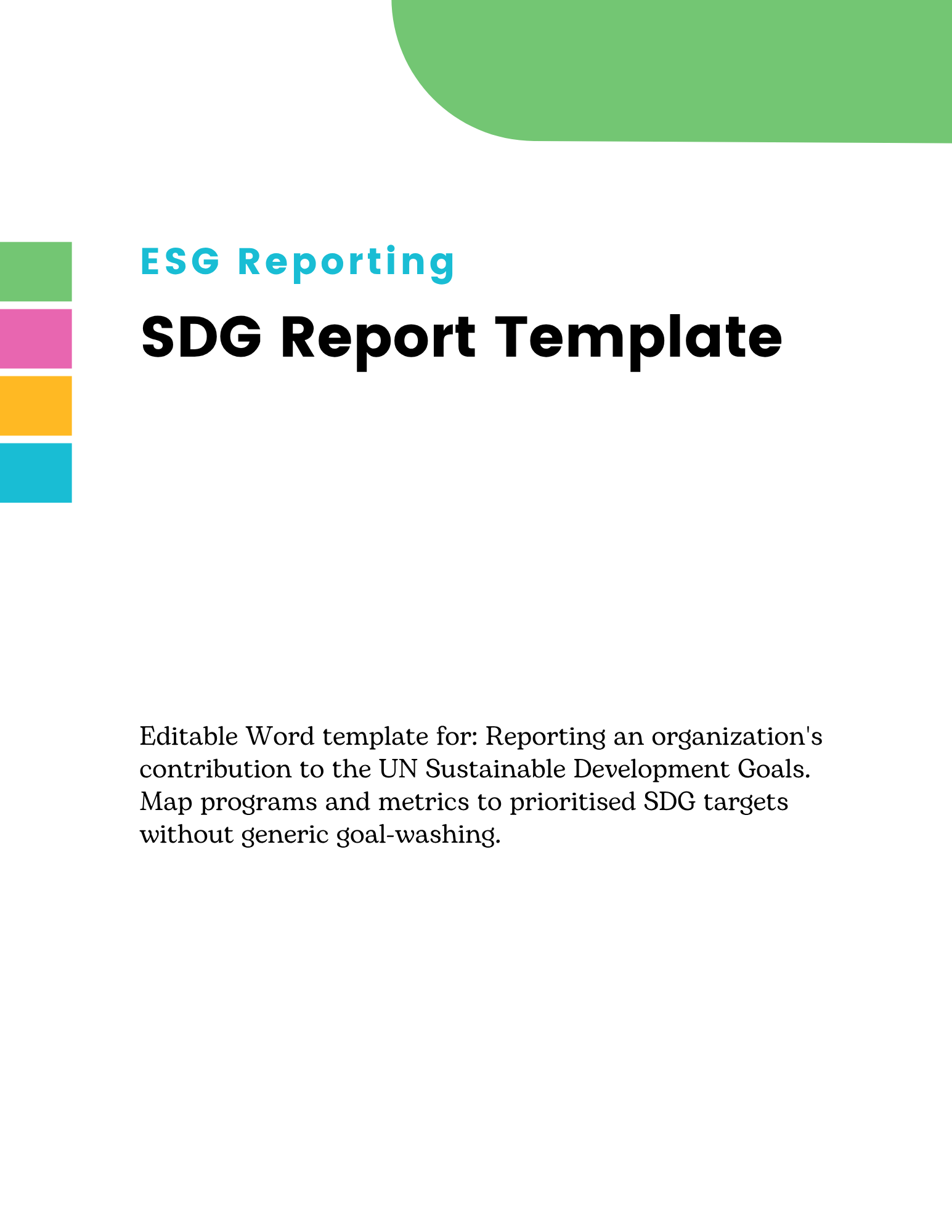 SDG Report Template