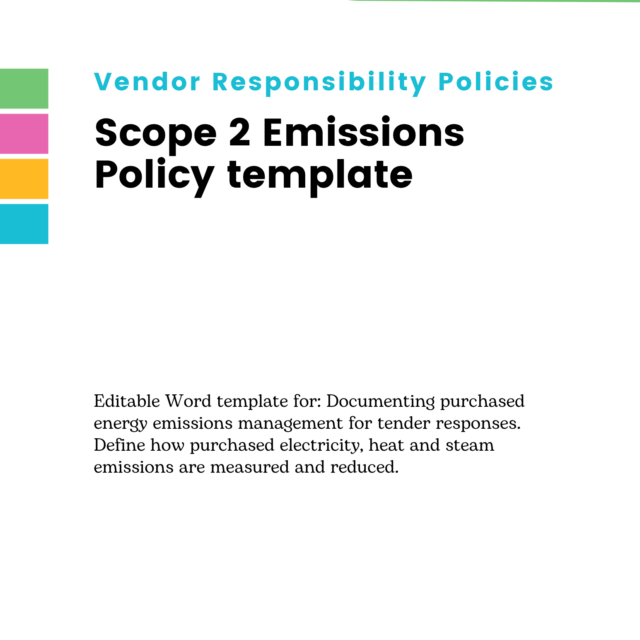 Scope 2 Emissions Policy template