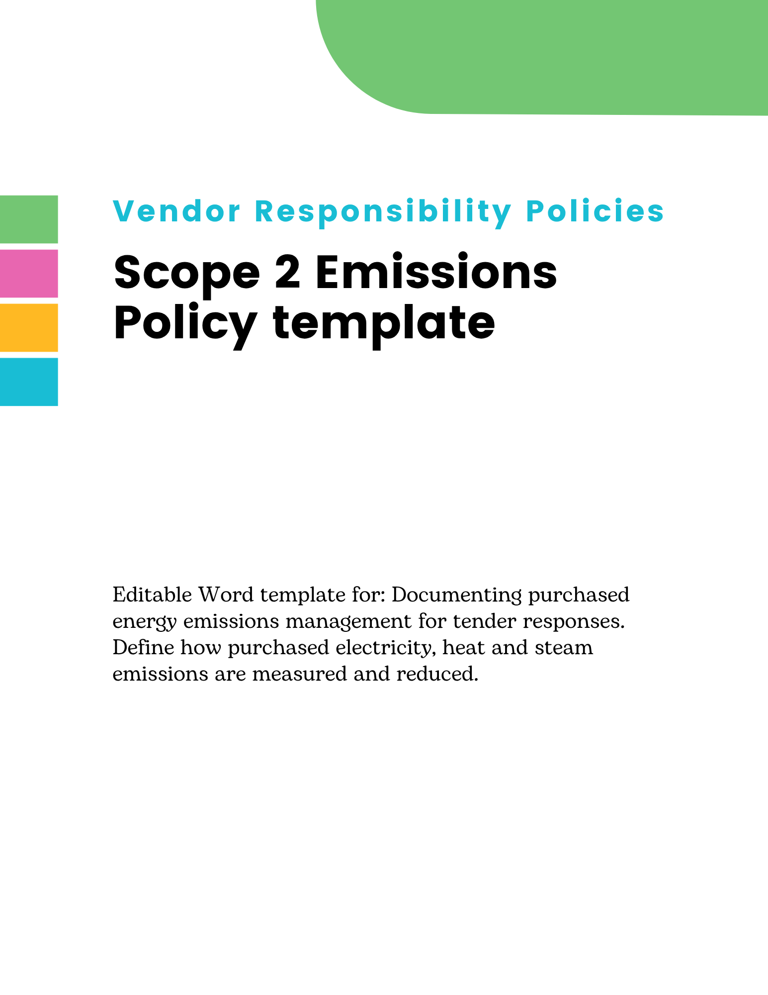 Scope 2 Emissions Policy template