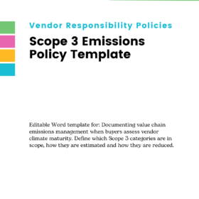 Scope 3 Emissions Policy Template