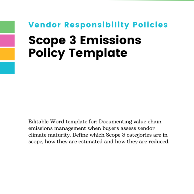 Scope 3 Emissions Policy Template