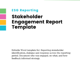 Stakeholder Engagement Report Template
