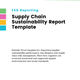 Supply Chain Sustainability Report Template