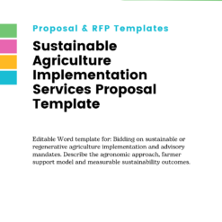 Sustainable Agriculture Implementation Services Proposal Template