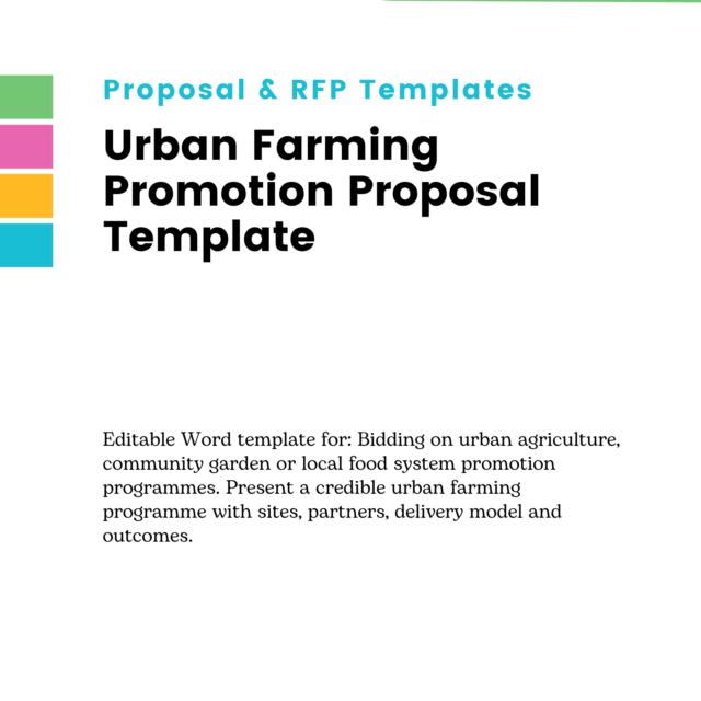 Urban Farming Promotion Proposal Template