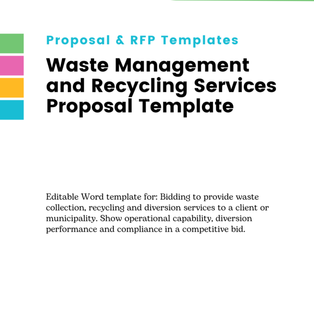 Waste Management and Recycling Services Proposal Template