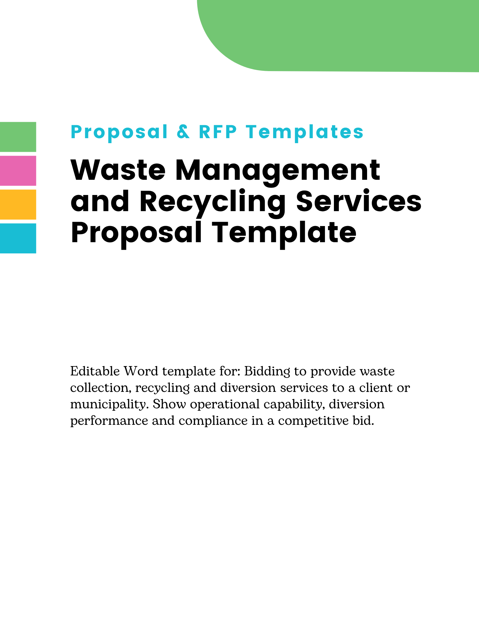 Waste Management and Recycling Services Proposal Template